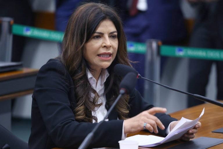 Deputada Antônia Lúcia fala ao microfone