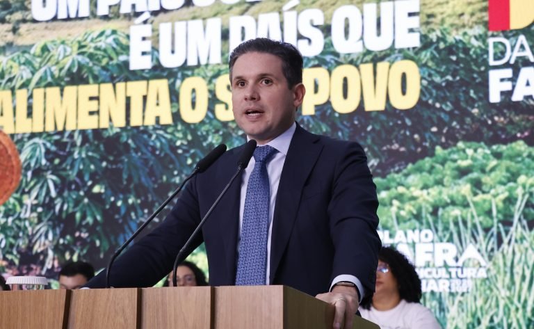 Cerimônia de Lançamento do Plano Safra Agricultura Familiar. Presidente da Câmara dos Deputados, Hugo Motta (REPUBLICANOS - PB)