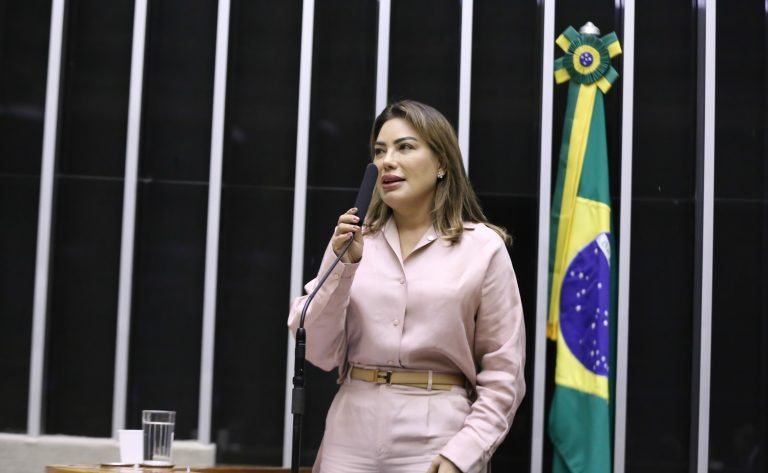 Deputada Renilce Nicodemos fala ao microfone